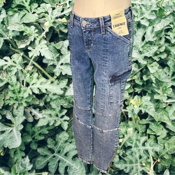 NWT L’AGENCE ‘Patton’ Skinny Cargo Jeans in “Solway” Size 23 - Picture 15 of 16